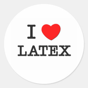 Pegatina Redonda Amo el Latex