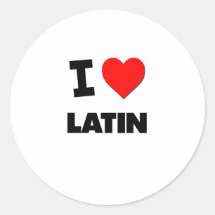 Pegatina Redonda Amo el latín