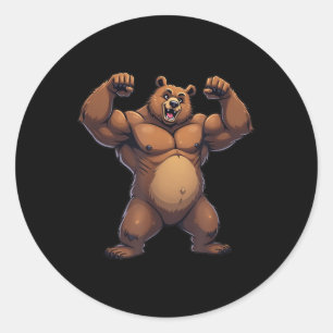 Pegatina Redonda Amo El Oso Divertido Gay Daddy Lgbtq Orgullo Perso