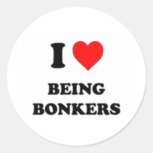 Pegatina Redonda Amo el ser Bonkers