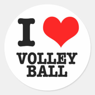 PEGATINA REDONDA AMO EL VOLEIBOL