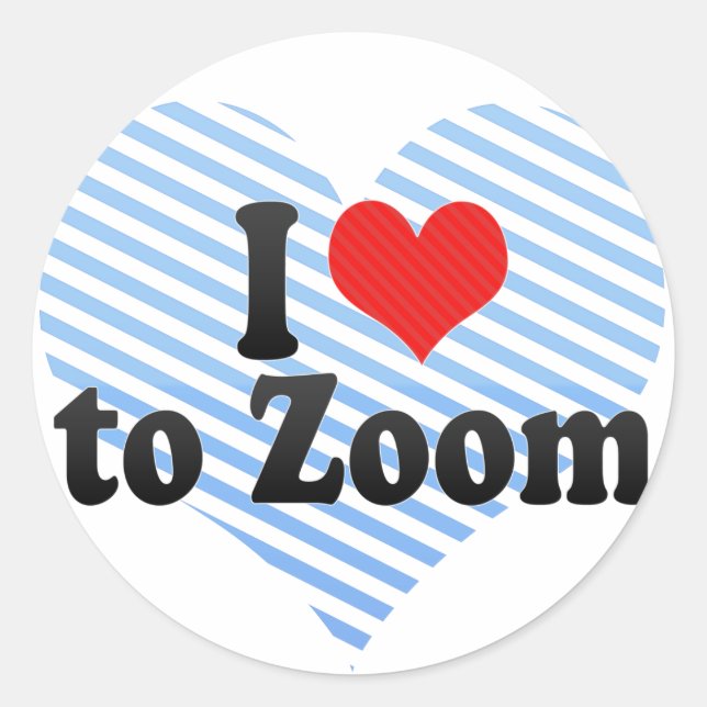 Pegatina Redonda Amo enfocar (Anverso)