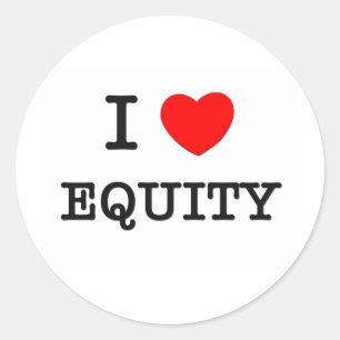 Pegatina Redonda Amo equidad