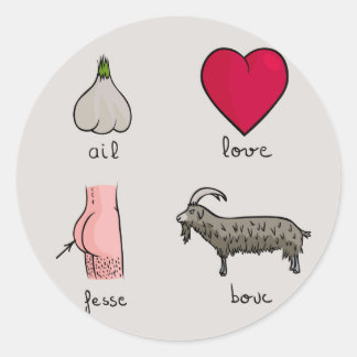 Pegatina Redonda Amo FB