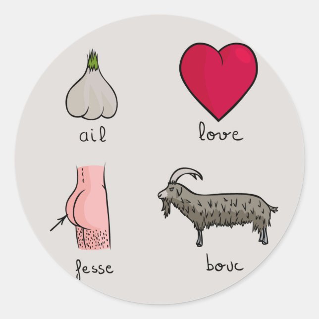 Pegatina Redonda Amo FB (Anverso)