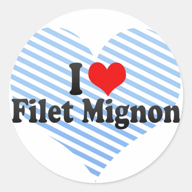 Pegatina Redonda Amo Filet Mignon (Anverso)