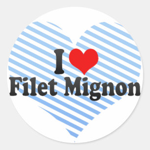 Pegatina Redonda Amo Filet Mignon