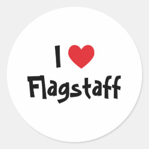 Pegatina Redonda Amo Flagstaff