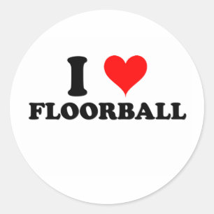 Pegatina Redonda Amo Floorball