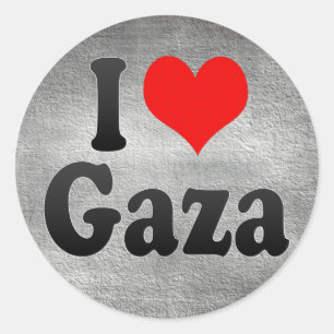 Pegatina Redonda Amo Gaza, territorio palestino