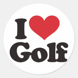 Pegatina Redonda Amo golf