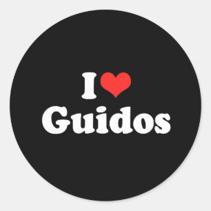 Pegatina Redonda Amo Guidos