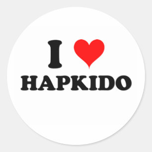 Pegatina Redonda Amo Hapkido