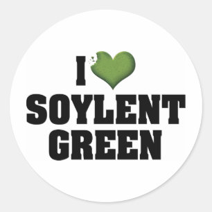 Pegatina Redonda Amo Heart Soylent Green