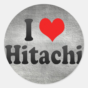 Pegatina Redonda Amo Hitachi, Japón
