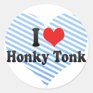 Pegatina Redonda Amo Honky Tonk