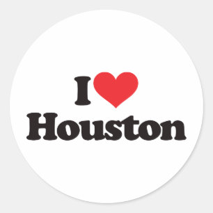 Pegatina Redonda Amo Houston