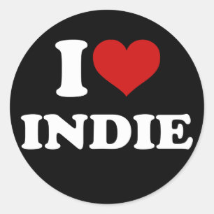 Pegatina Redonda Amo Indie
