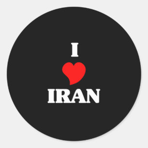 Pegatina Redonda Amo Irán