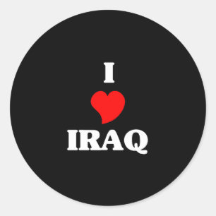 Pegatina Redonda Amo Iraq