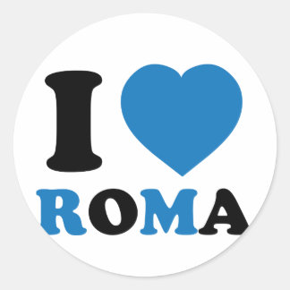 Pegatina Redonda Amo Italia