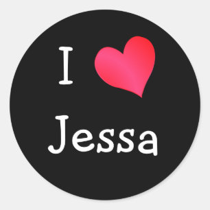 Pegatina Redonda Amo Jessa