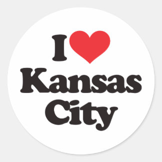 Pegatina Redonda Amo Kansas City