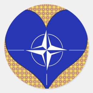 Pegatina Redonda Amo La Nato