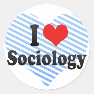 Pegatina Redonda Amo la sociología