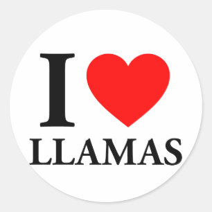Pegatina Redonda Amo las Llamas