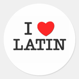 Pegatina Redonda Amo LATIN