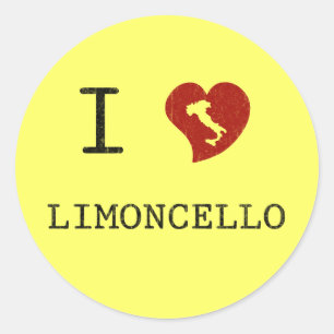 Pegatina Redonda Amo Limoncello