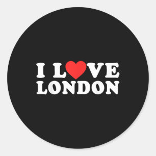 Pegatina Redonda Amo Londres