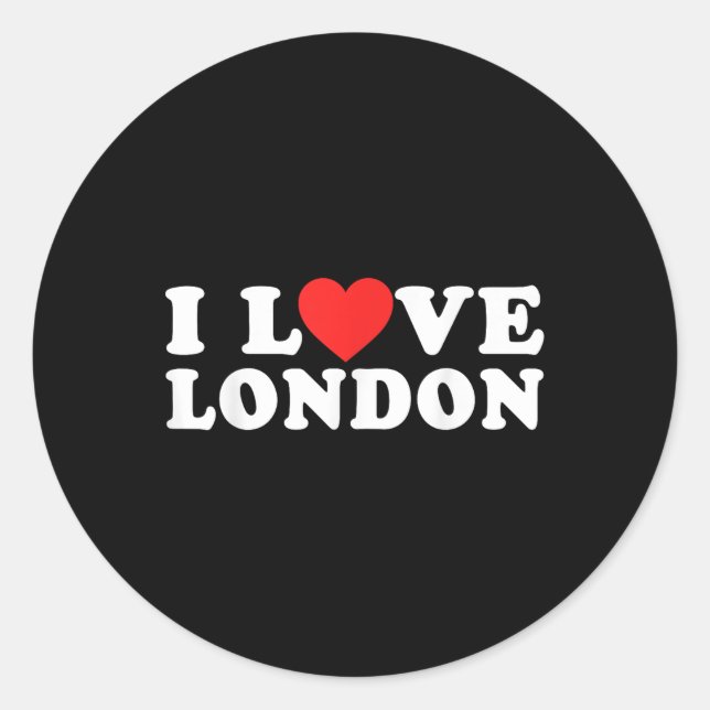 Pegatina Redonda Amo Londres (Anverso)