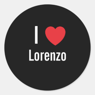 Pegatina Redonda Amo Lorenzo
