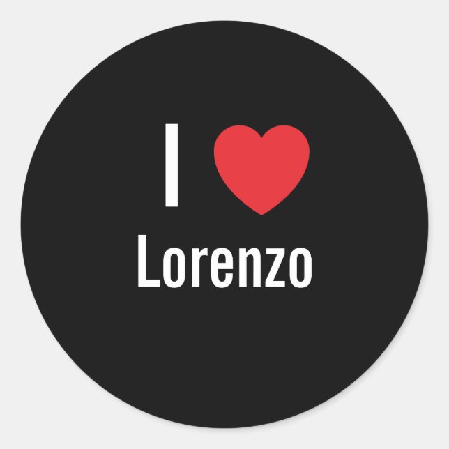 Pegatina Redonda Amo Lorenzo (Anverso)