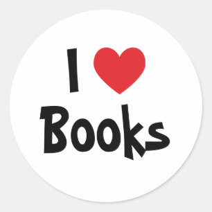 Pegatina Redonda Amo los libros