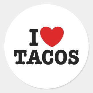 Pegatina Redonda Amo Los Tacos