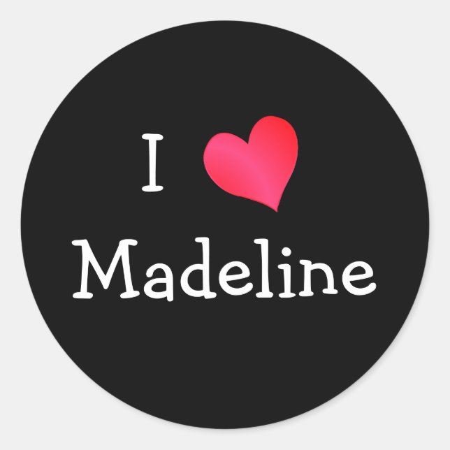 Pegatina Redonda Amo Madeline (Anverso)