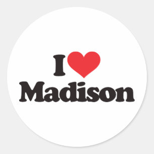 Pegatina Redonda Amo Madison