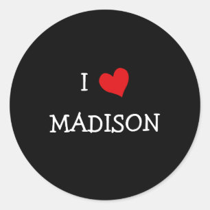 Pegatina Redonda Amo MADISON