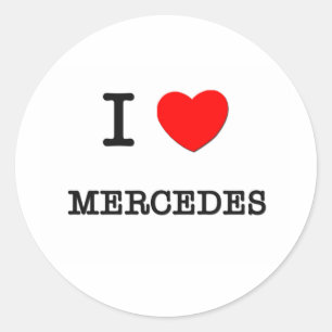 Pegatina Redonda Amo Mercedes