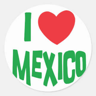 Pegatina Redonda Amo México