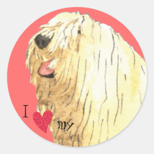 Pegatina Redonda Amo mi Komondor