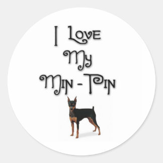Pegatina Redonda Amo Mi Min-Pin