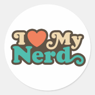 Pegatina Redonda Amo Mi Nervio