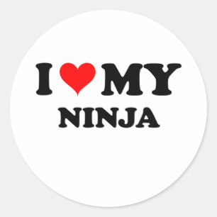 Pegatina Redonda Amo Mi Ninja