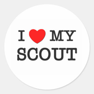 Pegatina Redonda Amo Mi SCOUT