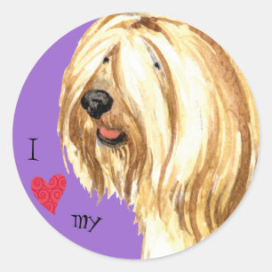 Pegatina Redonda Amo mi territorio tibetano