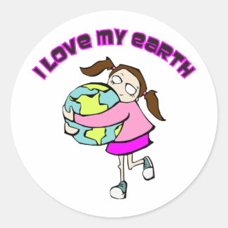 Pegatina Redonda Amo Mi Tierra